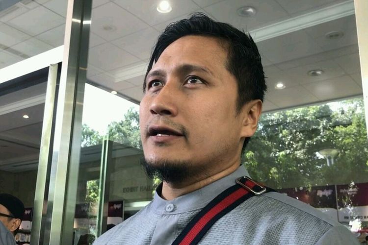 Artis peran dan presenter Arie Untung saat ditemui di JCC, Senayan, Jakarta Pusat, Jumat (24/5/2019).