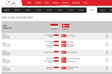 Semifinal Thomas Cup 2020: Daftar Pemain Indonesia Vs Denmark