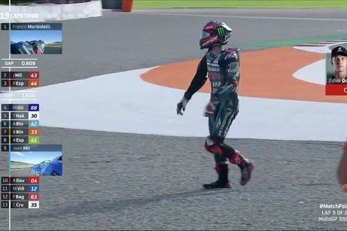 MotoGP Valencia - Fabio Quartararo Jatuh, Kans Jadi Juara Dunia Hangus