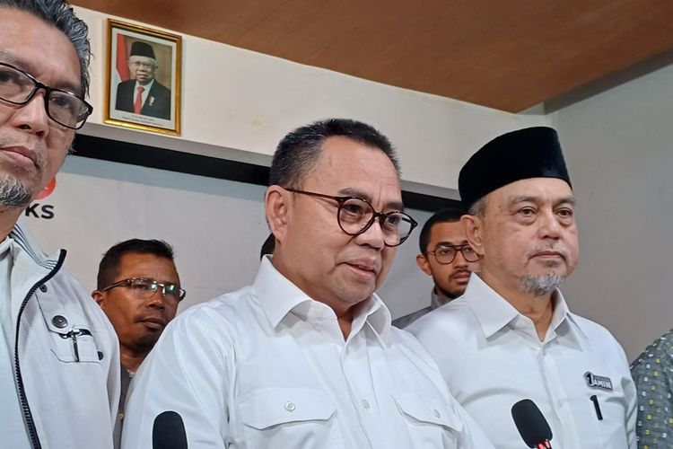 Co-captain Tim Nasional (Timnas) Anies-Muhaimin (Amin), Sudirman Said di Rumah Koalisi Perubahan, Jakarta Selatan, Selasa (23/1/2024). 