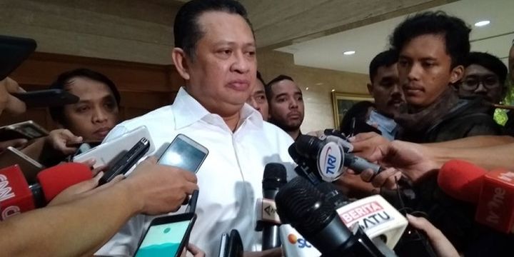Ketua DPR RI Bambang Soesatyo di Gedung BPK, Jakarta, Senin (21/5/2018).
