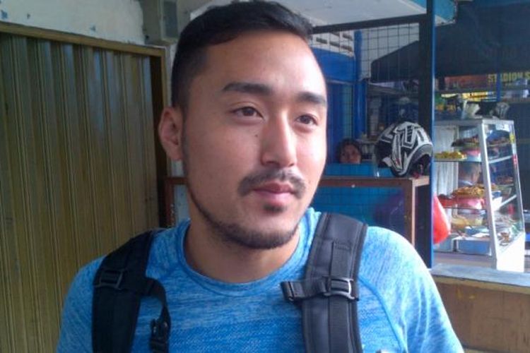 Pemain anyar Persib, Shohei Matsunaga saat ditemui wartawan di Bandung beberapa waktu lalu. KOMPAS.com/DENDI RAMDHANI 