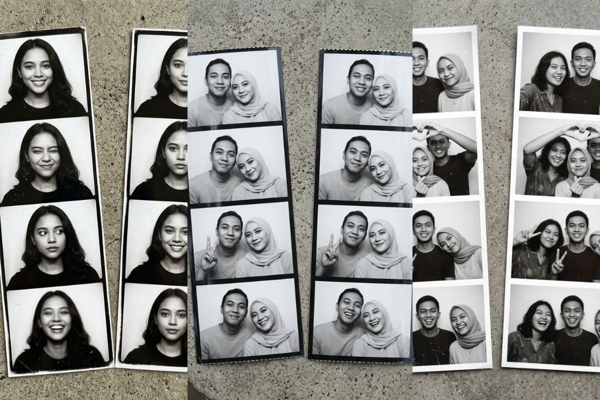Tren Edit Foto AI dengan Gaya Photobooth Vintage Meledak di Media Sosial