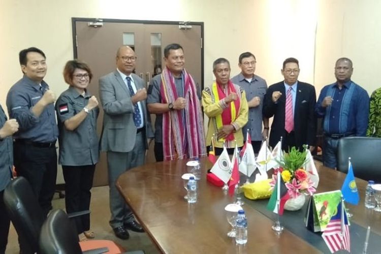 PB Perbakin menandatangi nota kesepahaman (Memorandum of Understanding (MoU) dengan Timor Leste di Lapangan Tembak Senayan, Jakarta, Sabtu (24/08/2019) pagi.