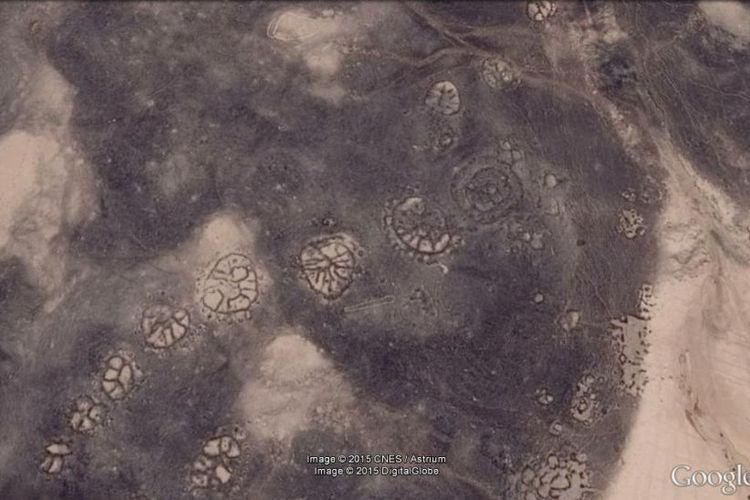 Roda aneh yang tertangkap Google Earth di Yordania