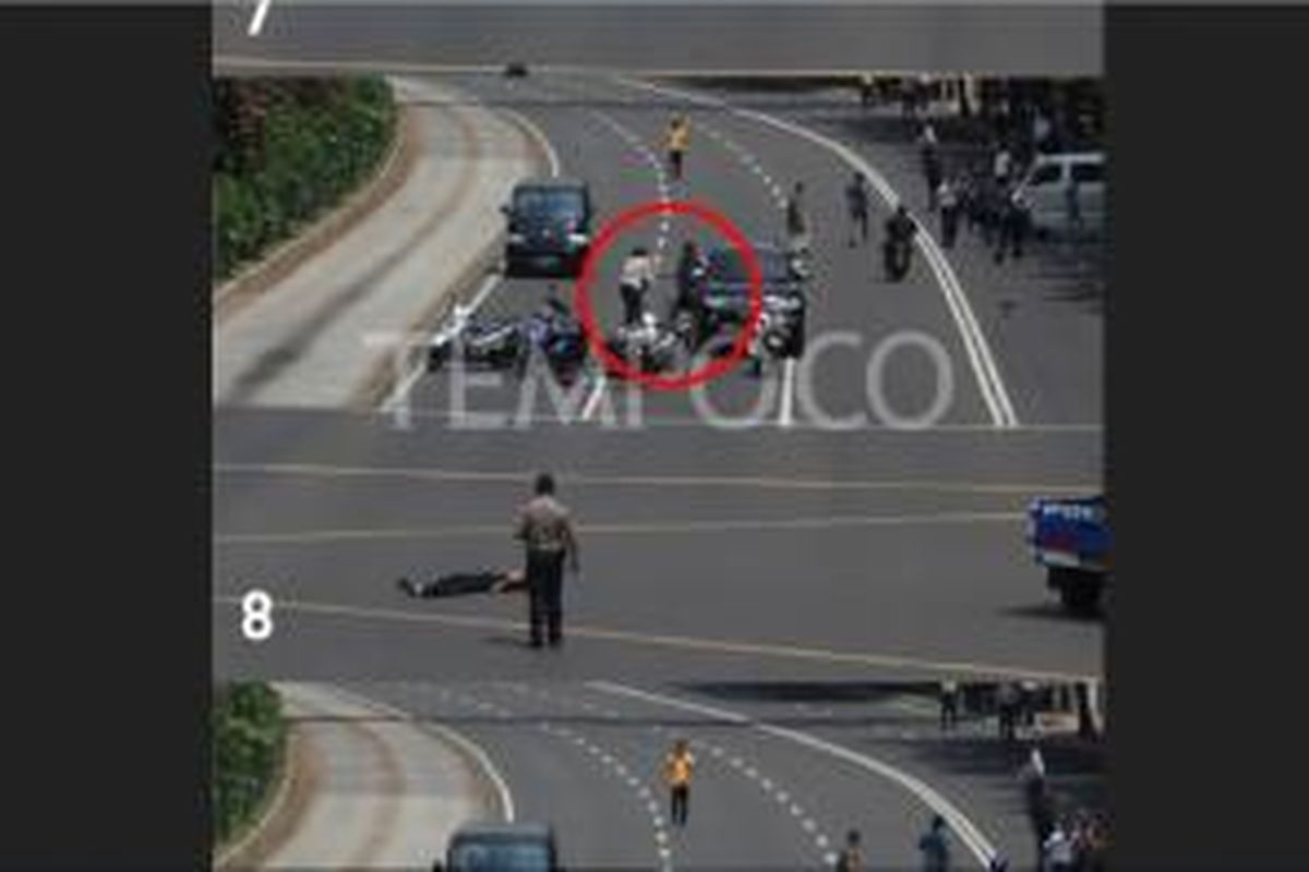 Detik-detik penembakan di Jalan MH Thamrin yang diabadikan fotografer Tempo.co, Aditia Novansyah.