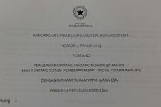 Dari Mana Asal Draf Revisi UU KPK?