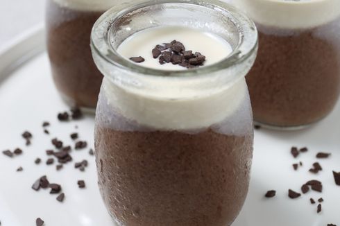 Resep Puding Coklat Vla Vanila, Bisa jadi Ide Jualan