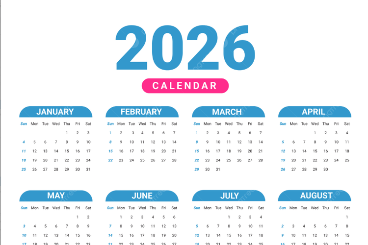 Kalender 2026: Masehi, Hijriah, Jawa, dan tanggal merah.