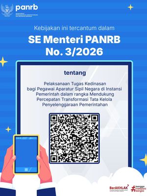 SE Menteri PANRB Nomor 3 Tahun 2026 tentang Pelaksanaan Tugas Kedinasan bagi ASN di Instansi Pemerintah.