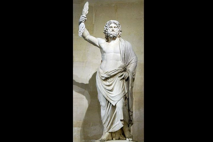 Patung Zeus di Louvre Museum, Paris, Prancis.