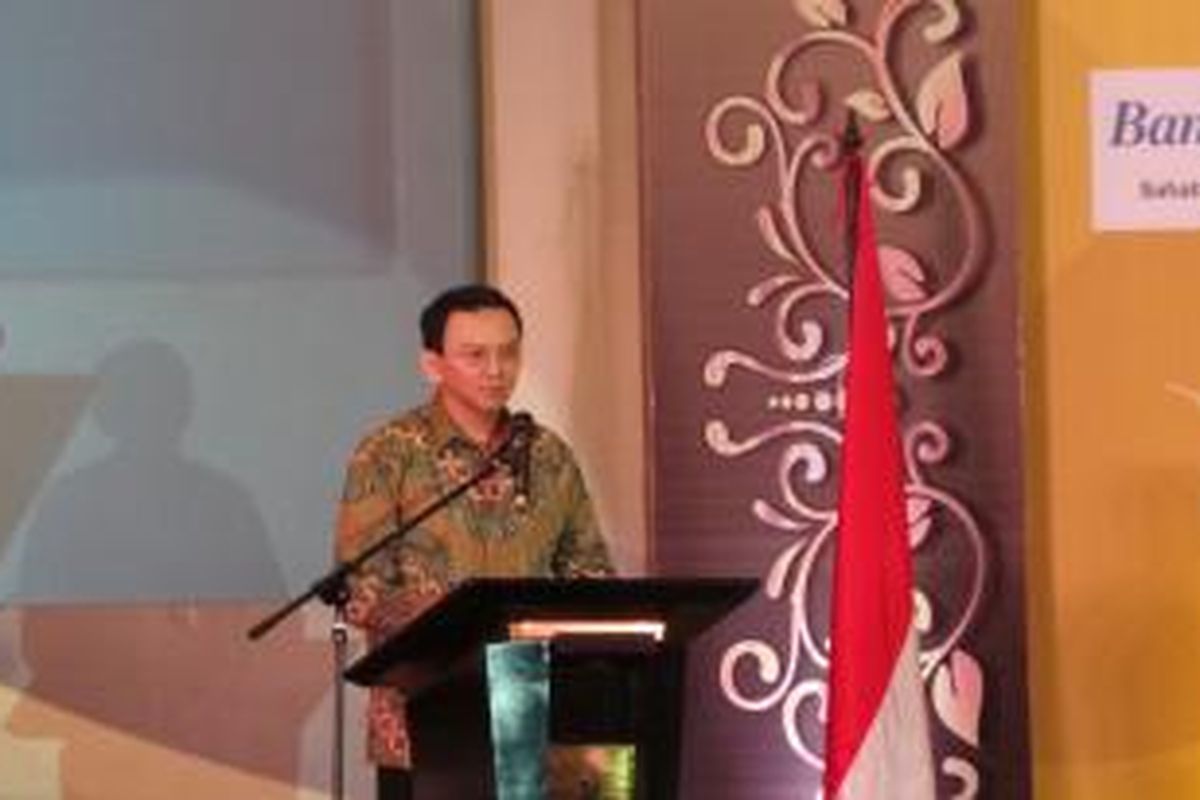 Gubernur DKI Jakarta Basuki Tjahaja Purnama membuka Rakerda REI (Real Estate Indonesia) DKI, di Hotel Ritz Carlton, Selasa (1/12/2015).