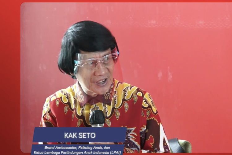 Kak Seto, Brand Ambassador Biskuat #GenerasiTiger, Psikolog Anak, dan Ketua Lembaga Perlindungan Anak Indonesia (LPAI) dalam peluncuran Gerakan Inisiatif Biskuat #GenerasiTiger yang berlangsung dari 21 September 2021 hingga 13 November 2021.