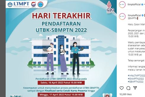 Cetak Kartu Peserta UTBK SBMPTN 2022 Terakhir Hari Ini, Cek Caranya