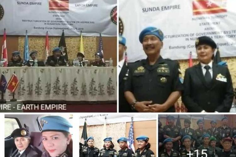 Beredar foto screenshoot sebuah akun yang mempost Sunda Empire di pesan singkat WA.