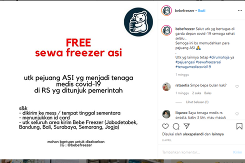 Selama Pandemi Covid-19, Pengusaha Ini Gratiskan Sewa Freezer ASI untuk Tenaga Medis