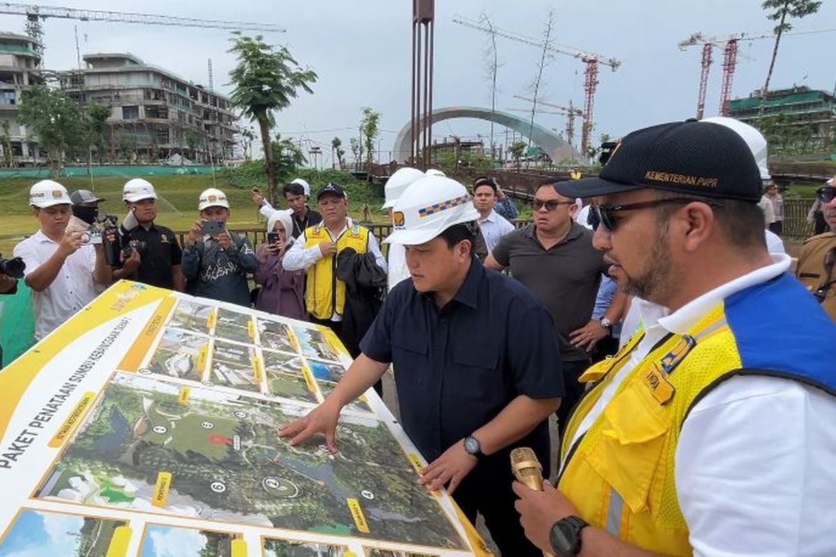 Delegasi Emaar Properties didampingi Menteri BUMN Erick Thohir berkunjung ke Ibu Kota Nusantara (IKN), Minggu (26/5/2024).