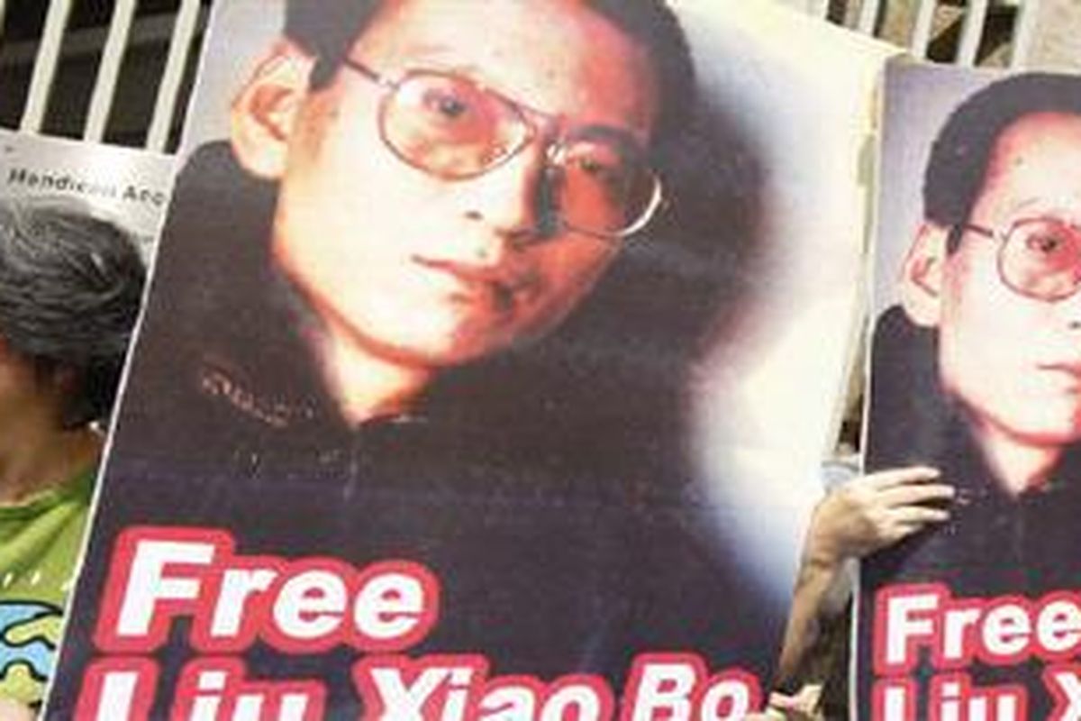 Foto Liu Xiaobo, pembangkang China yang dipenjara. Komite Nobel Norwegia, Jumat (8/10), mengumumkan, Liu meraih perhargaan Nobel Perdamaian 2010. 