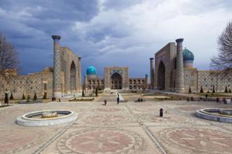 Area Registan di Samarkand, Uzbekistan