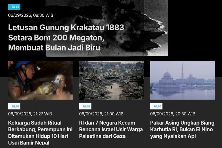 [POPULER TREN] Letusan Krakatau Membuat Bulan Jadi Biru | Wilayah Berpotensi Hujan Hari Ini
