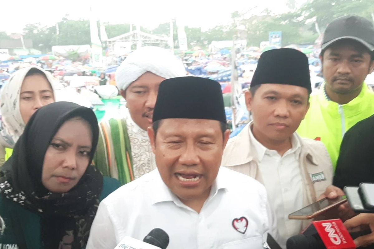 Cawapres nomor urut 1 Muhaimin Iskabdar di Lumajang, Sabtu (3/2/2024)