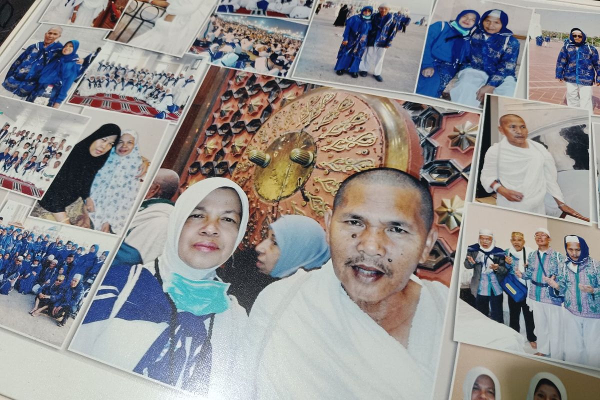 Foto salah satu pasangan jemaah haji asal Bandung, Jawa Barat, Abdul Kodir dan Karmini
