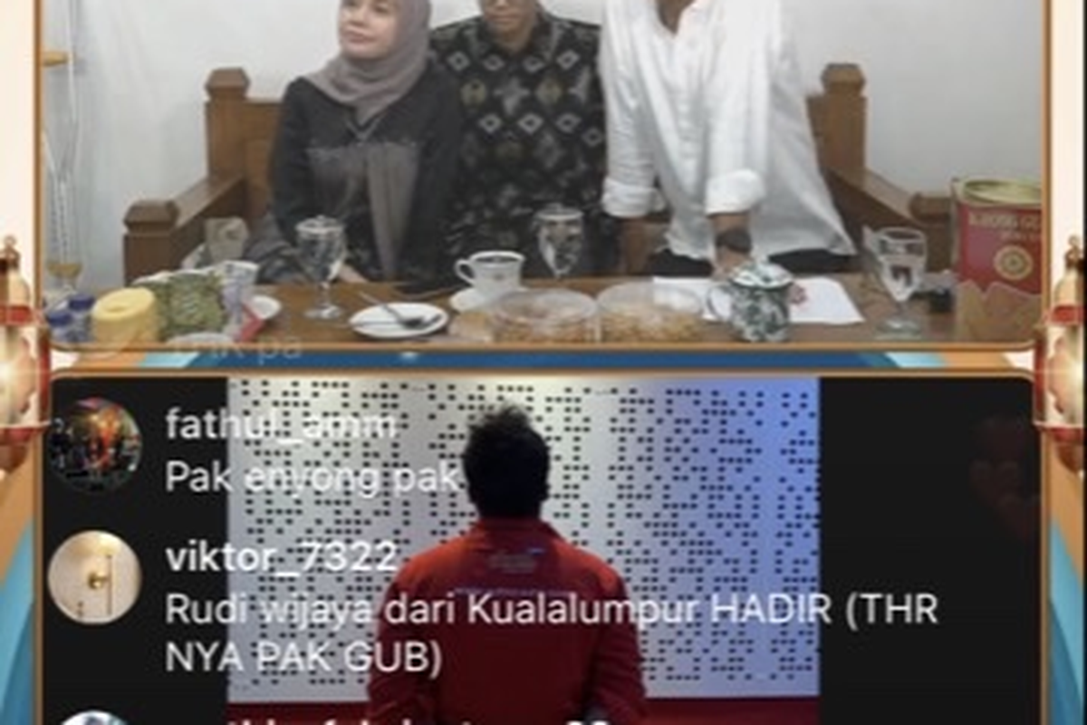 Gubernur Jawa Tengah sekaligus capres PDI-P Ganjar Pranowo menggelar open house virtual melalui akun Instagram-nya, Minggu (23/4/2023). 