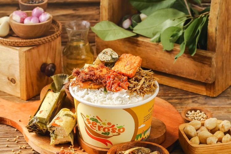 Rice bowl Seroso Indonesia. 