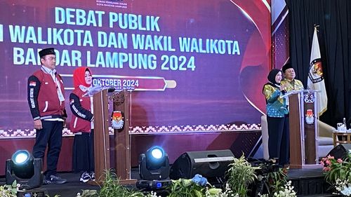 Debat Pilkada Bandar Lampung Memanas, 2 Paslon Saling Sentil soal Kemacetan