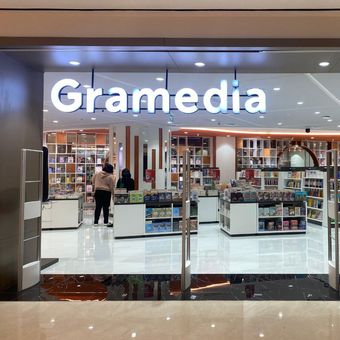 Wajah baru Gramedia di mal Grand Indonesia, Jakarta Pusat, pada Senin (16/10/2023).