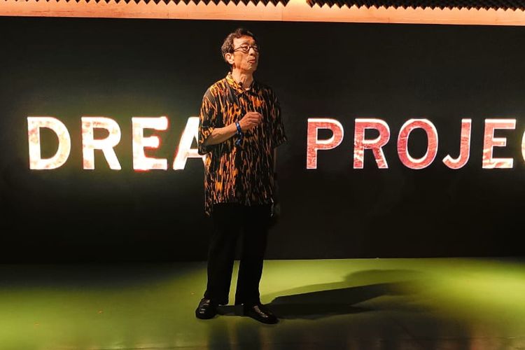 Kikuo Ibe, pendiri G-Shock, saat menjelaskan Dream Project di Bali, Sabtu (2/12/2023)