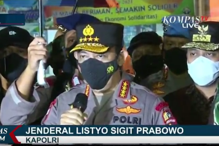 Kapolri Jenderal Listyo Sigit Prabowo di Makassar, Sulawesi Selatan, Minggu (28/3/2021).