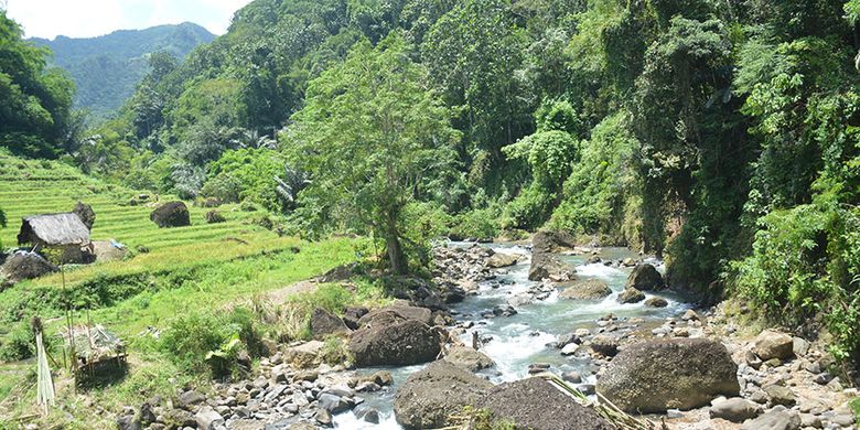 Daerah Aliran Sungai (DAS) Wae Impor yang terpanjang di Bagian Utara dari Manggarai Barat, Flores, NTT, Minggu (31/3/2019). sejumlah obyek wisata air terjun dan tradisi tangkap Ipung di DAS itu hanya diketahui oleh masyarakat setempat. Obyek-obyek wisata itu minim promosi. 