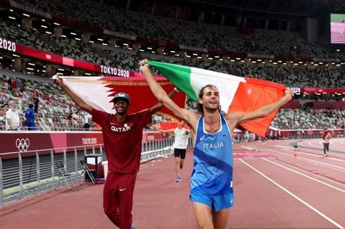 Momen Haru Olimpiade Tokyo: Kala Atlet Qatar dan Italia Berbagi Emas di Final Lompat Tinggi