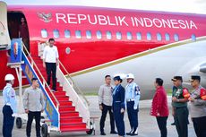 Kunker ke Sultra, Presiden Jokowi Tiba di Pangkalan TNI AU Haluoleo