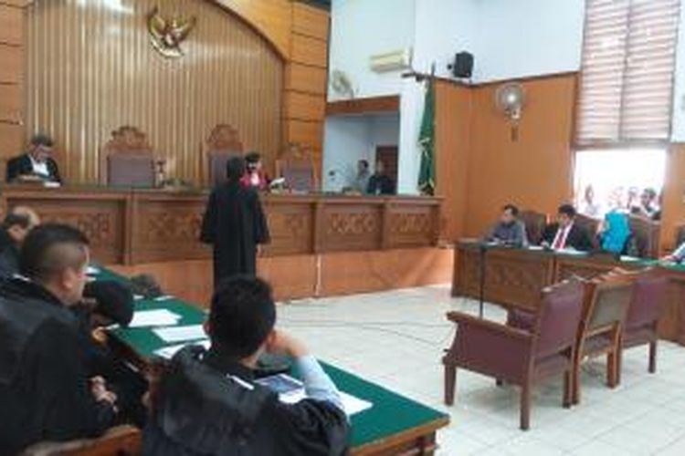 Suasana sidang praperadilan antara Richard Joost Lino melawan Komisi Pemberantasan Korupsi di Pengadilan Negeri Jakarta Selatan, Senin (18/1/2016).