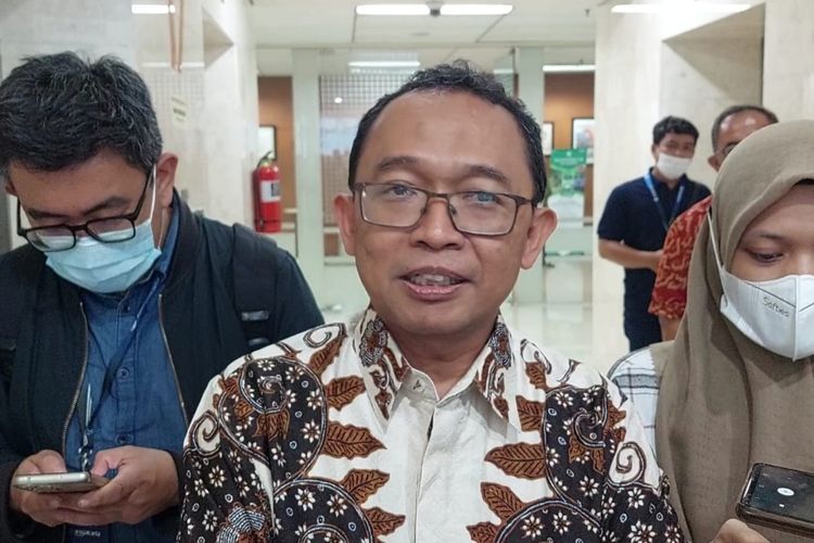 Direktur Utama PT Transportasi Jakarta Kuncoro Wibowo saat ditemui di Blok H Balai Kota DKI Jakarta, Gambir, Jakarta Pusat, Rabu (11/1/2023).