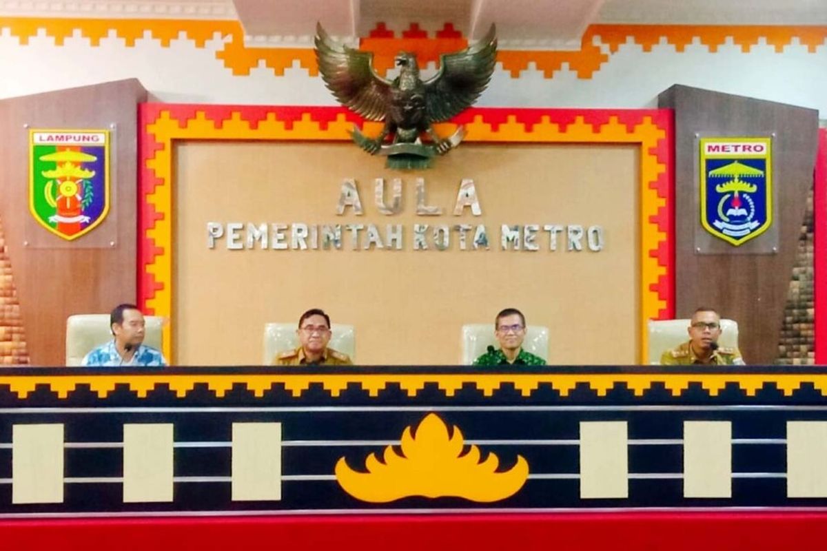 Bimbingan Teknis (Bimtek) Penyusunan Masterplan Kota Cerdas Tahap II sebagai hasil kerja sama dengan Kementerian Komunikasi dan Informatika (Kemenkominfo) di Aula Sekretariat Daerah Kota Metro, Selasa (1/8/2023).