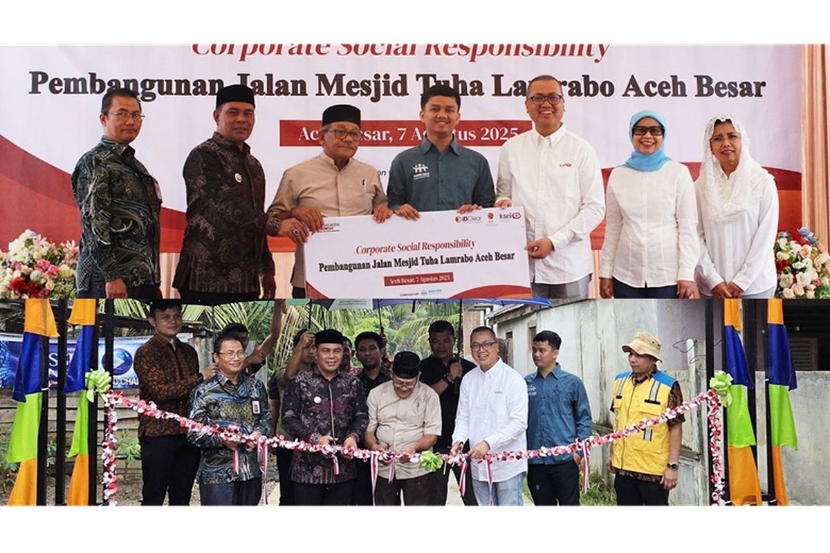 Pasar Modal Indonesia dan Yayasan Rumah Asuh Indonesia menyalurkan pembangunan jalan, sarana sanitasi, serta pemberian bantuan pendidikan di Kabupaten Aceh Tamiang dan Kabupaten Aceh Besar pada Kamis (7/8/2025). 