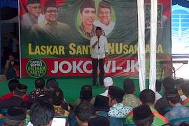 Laskar Santri Nusantara mendeklarasikan dukungan untuk Jokowi-JK di kantor DPC PKB Kabupaten Probolinggo, Kamis (5/6/2014).