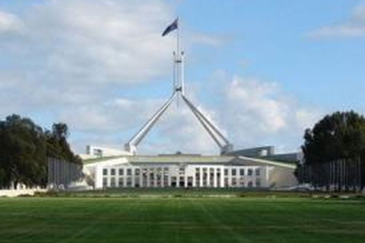 Gedung parlemen Australia di Canberra.