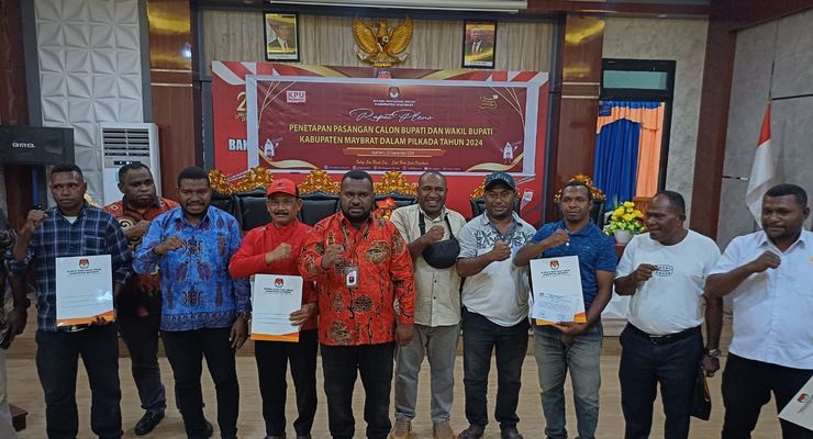 Tiga Paslon Pilkada Maybrat Ditetapkan, Berikut Nama-nama Kandidatnya