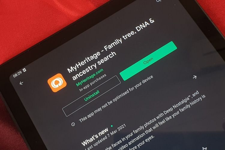 Aplikasi MyHeritage yang bisa mengedit foto statis menjadi foto animasi.