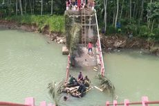 Detik-detik Jembatan Sepanjang 12 Meter di Pacitan Ambrol Saat Diperbaiki, 2 Orang Luka-luka 