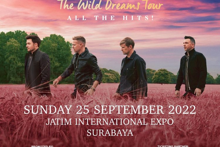 Grup vokal Westlife akan tampil di Surabaya untuk pertama kalinya pada 25 September 2022.