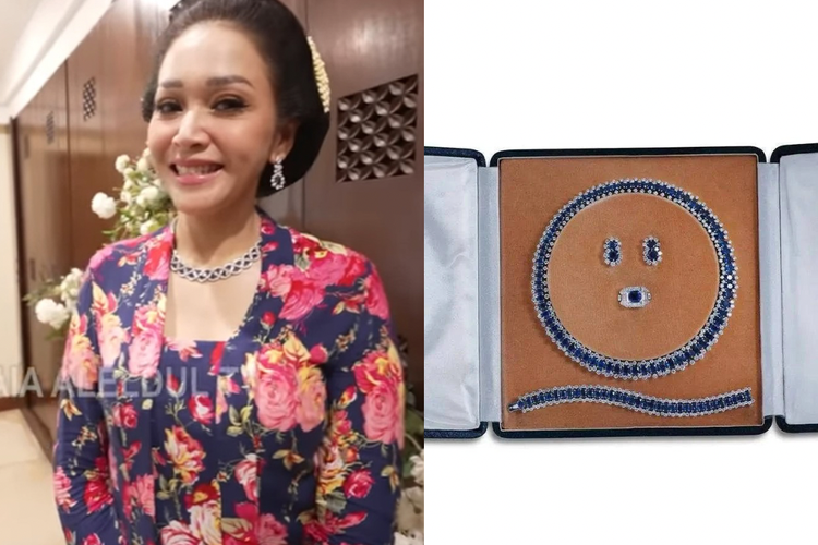 Blue Sapphire Maia Estianty saat Siraman Al Ghazali