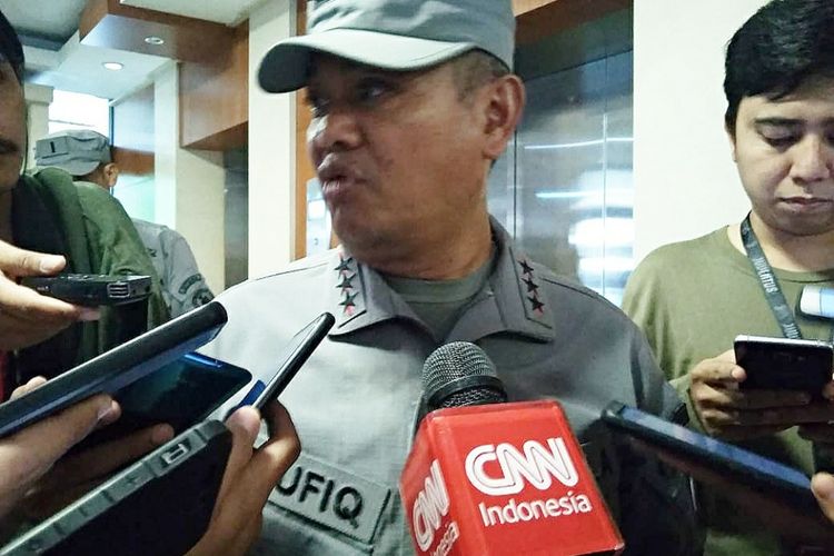 Kepala Badan Keamanan Laut (Bakamla), Laksamana Madya Achmad Taufiqoerrochman, di Kantor Kemenko-Polhukam, Jakarta Pusat,  Selasa (7/1/2020).