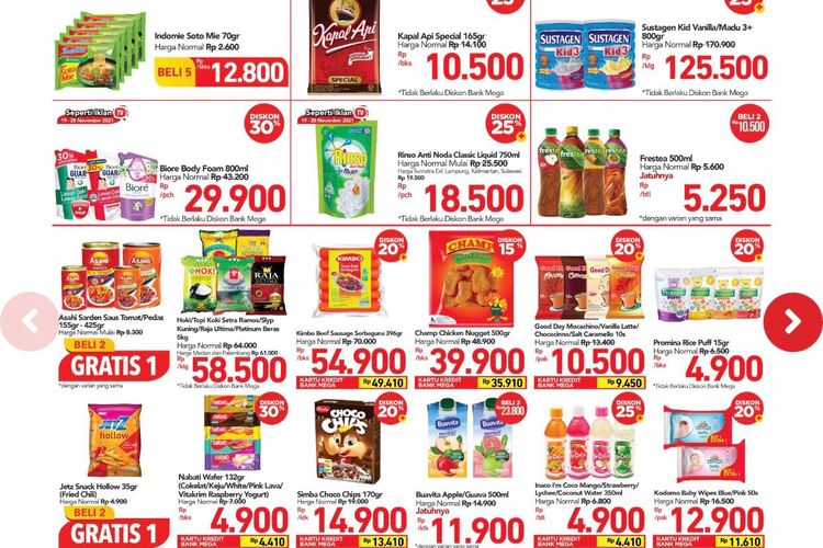 Katalog promo Transmart periode 19-23 November 2021.