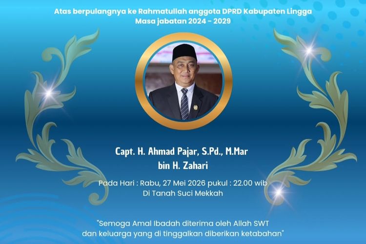 Meninggal Saat Jalani Ibadah Haji, Anggota DPRD Lingga Dikebumikan di Makkah