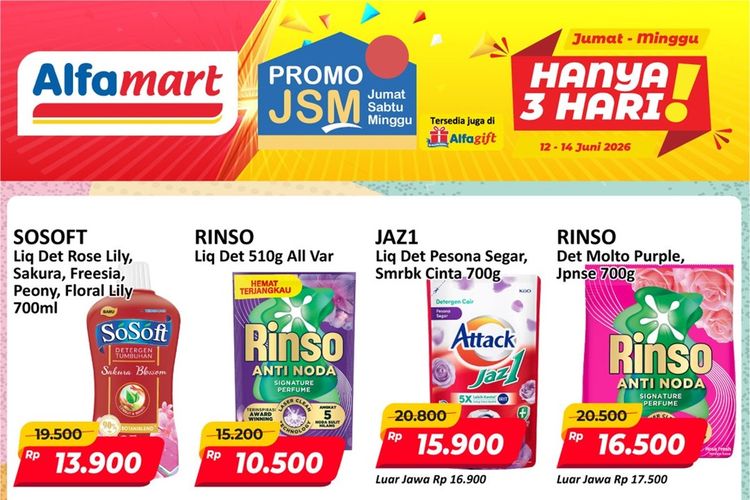 Promo JSM Alfamart 12-14 Juni 2026, Rinso Cuma Rp 16.500